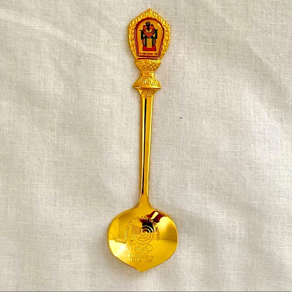 1988 Olympics Seoul Golden Mascot Vintage Collectible Spoon